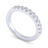 14K White Gold Matching Wedding Band - 0.39 ct