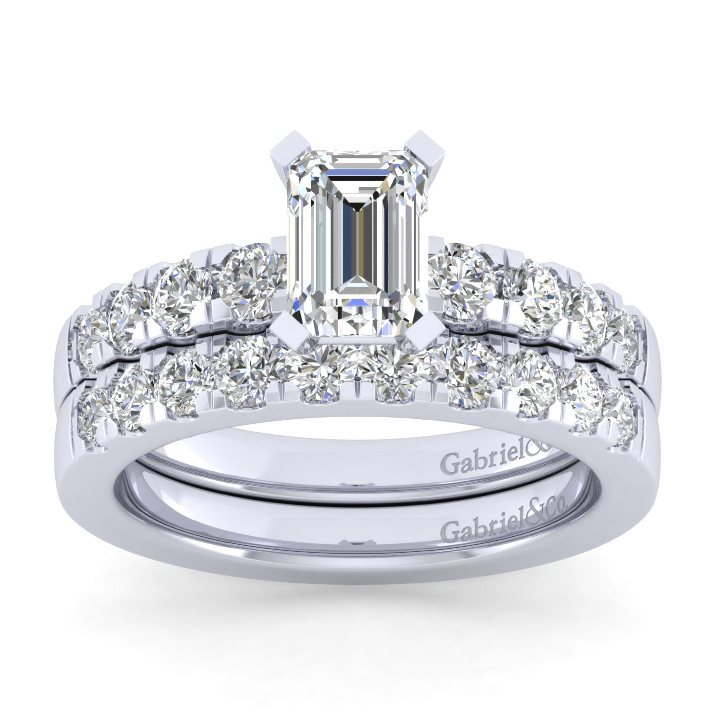 14K White Gold Matching Wedding Band - 0.39 ct - Shot 4