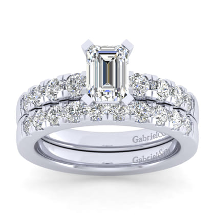 14K White Gold Matching Wedding Band