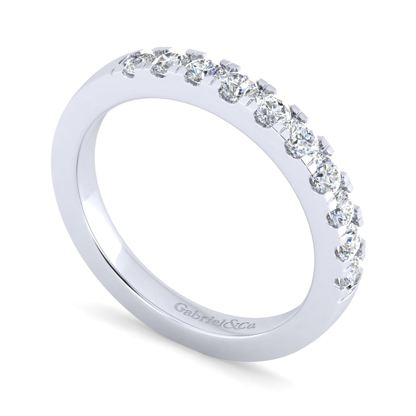 14K White Gold Matching Wedding Band - 0.39 ct - Shot 3