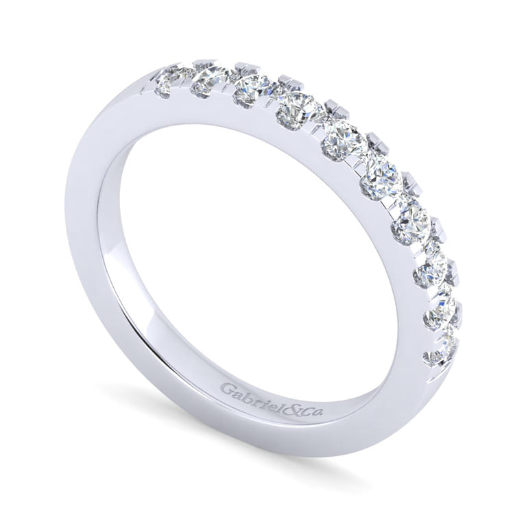 14K White Gold Matching Wedding Band - 0.39 ct - Shot 3