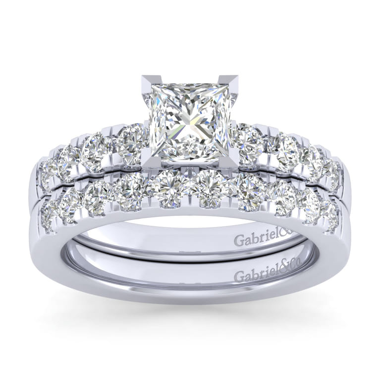 14K White Gold Matching Wedding Band - 0.39 ct - Shot 4