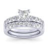 14K White Gold Matching Wedding Band - 0.39 ct