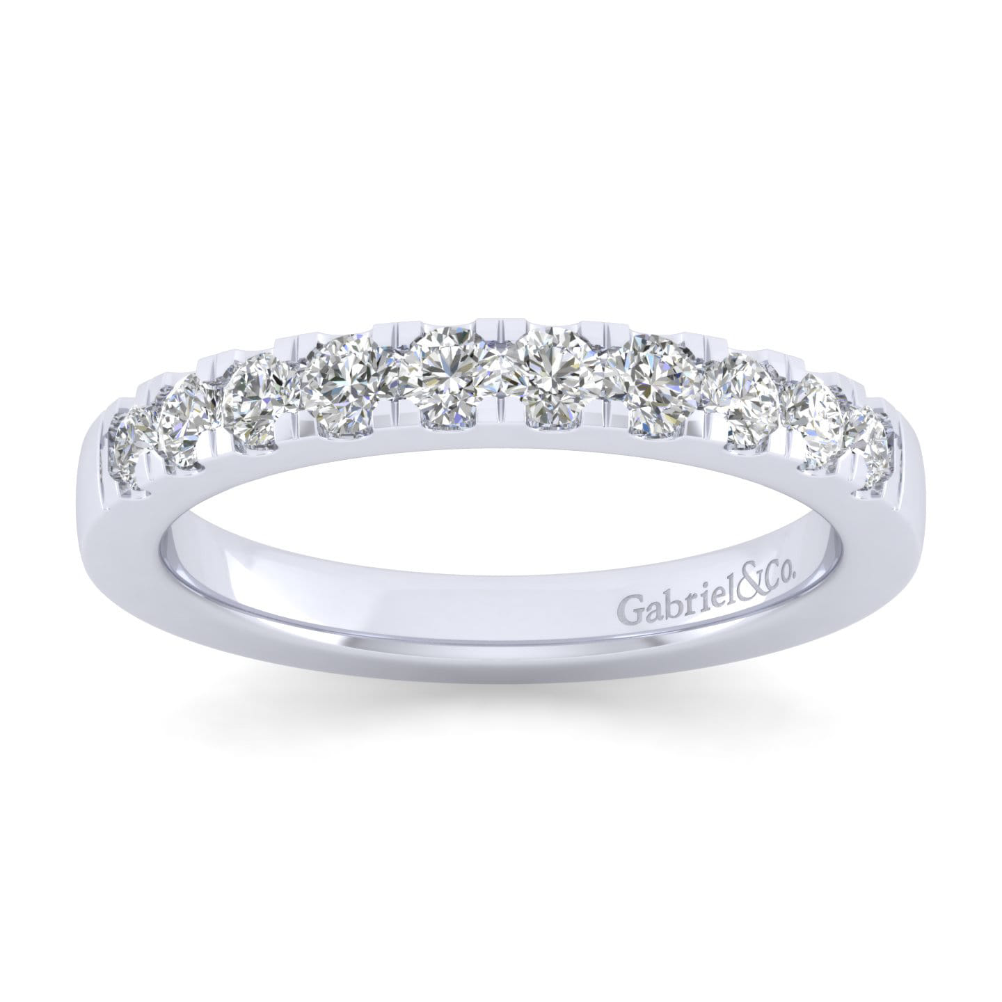 14K White Gold Matching Wedding Band - 0.39 ct - Shot 5