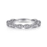 14K White Gold Matching Wedding Band - 0.12 ct