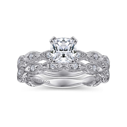 14K White Gold Matching Wedding Band