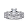 14K White Gold Matching Wedding Band - 0.12 ct