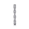 14K White Gold Matching Wedding Band - 0.12 ct