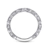14K White Gold Matching Wedding Band - 0.12 ct
