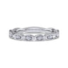 14K White Gold Matching Wedding Band - 0.13 ct