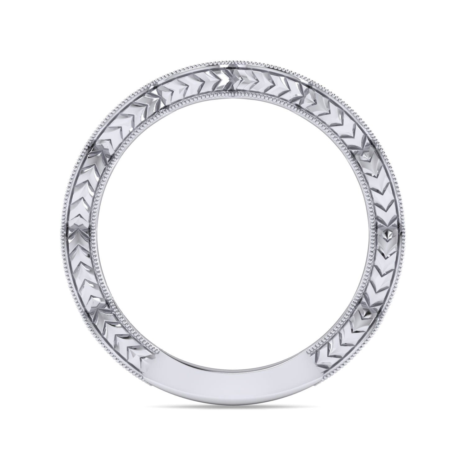 14K White Gold Matching Wedding Band - 0.13 ct - Shot 2