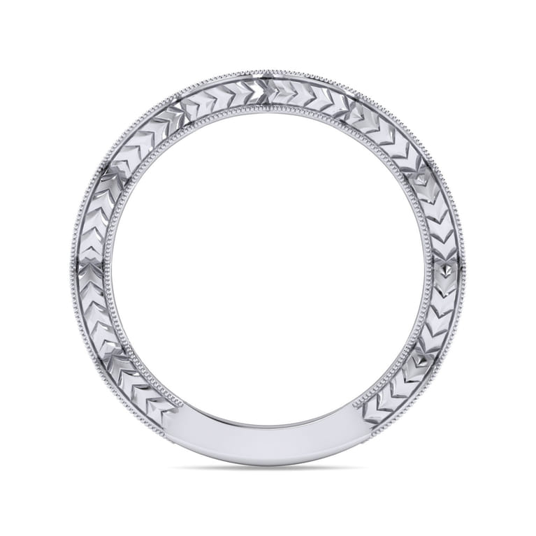 14K White Gold Matching Wedding Band - 0.13 ct - Shot 2