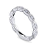 14K White Gold Matching Wedding Band - 0.13 ct