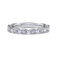 14K White Gold Matching Wedding Band