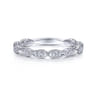 14K White Gold Matching Wedding Band - 0.12 ct