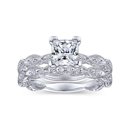 14K White Gold Matching Wedding Band