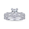 14K White Gold Matching Wedding Band - 0.12 ct