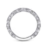 14K White Gold Matching Wedding Band - 0.12 ct