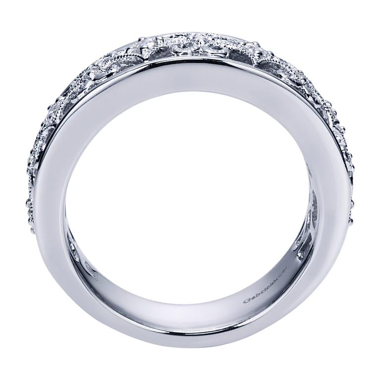 14K White Gold  Matching Wedding Band - 0.16 ct - Shot 2
