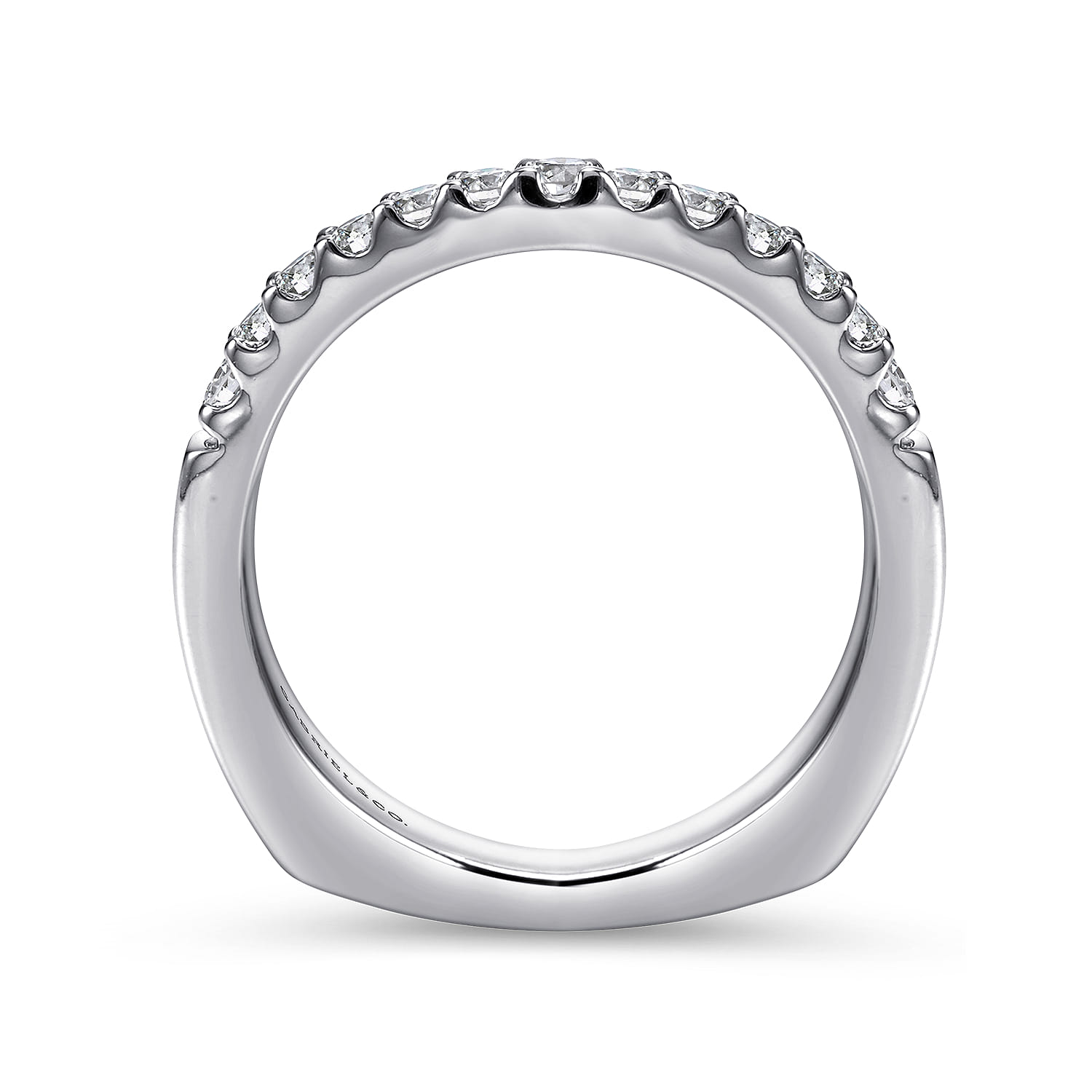 14K White Gold Matching Wedding Band - 0.3 ct - Shot 2