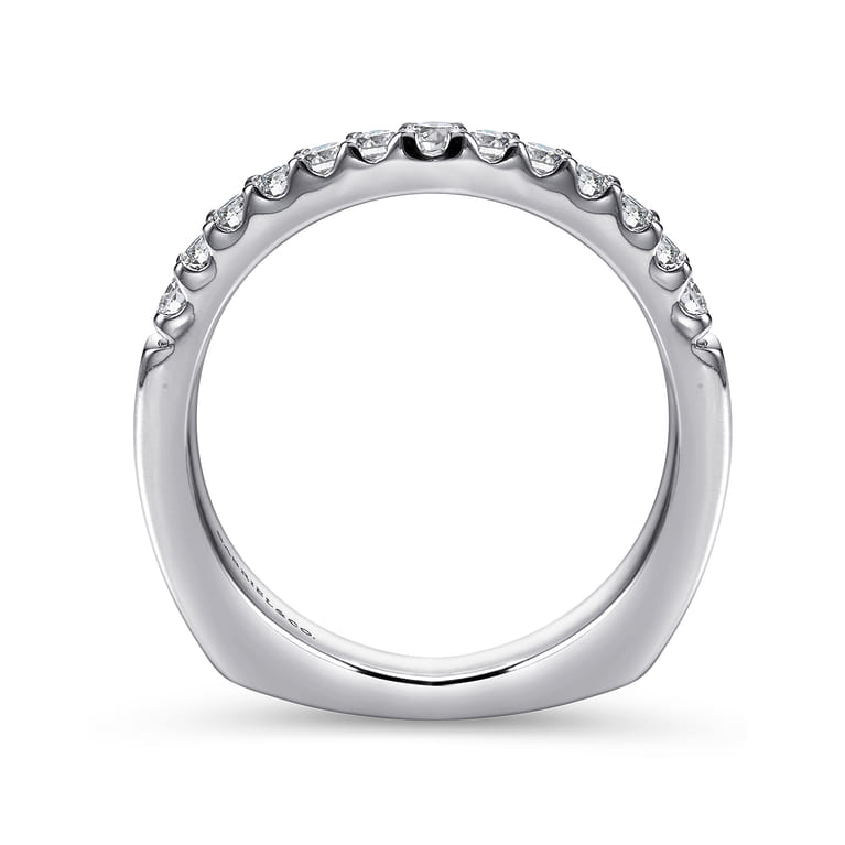 14K White Gold Matching Wedding Band - 0.3 ct - Shot 2
