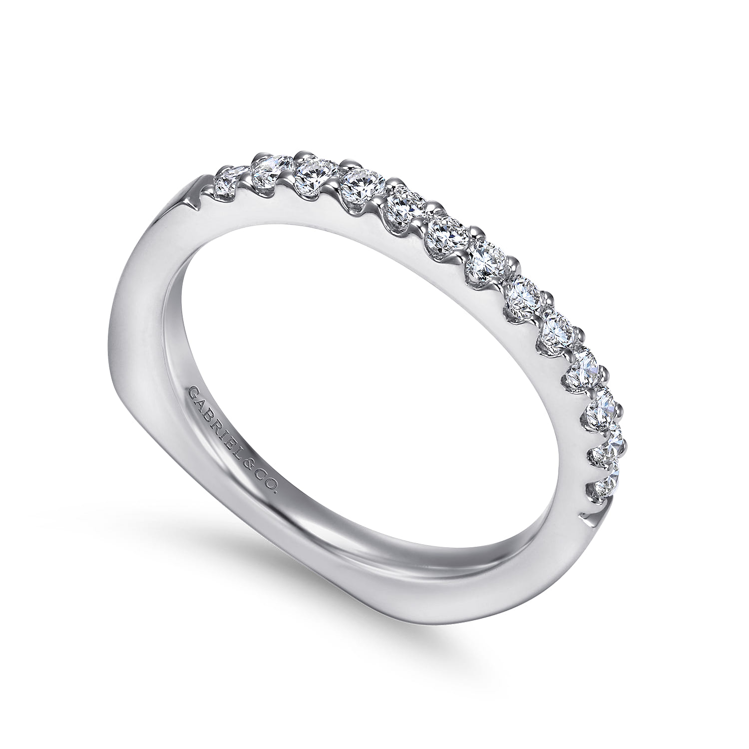14K White Gold Matching Wedding Band - 0.3 ct - Shot 3