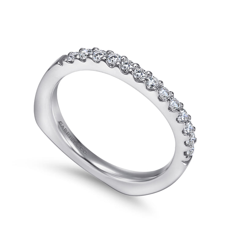 14K White Gold Matching Wedding Band - 0.3 ct - Shot 3