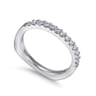 14K White Gold Matching Wedding Band - 0.3 ct