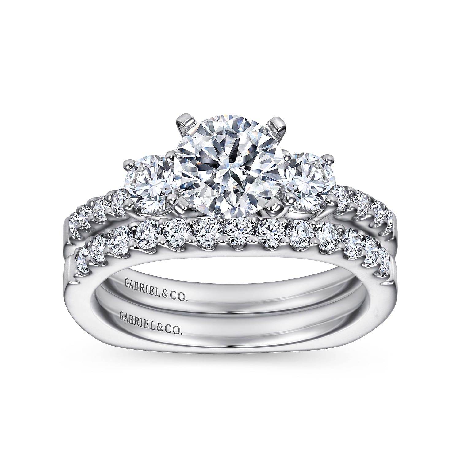 14K White Gold Matching Wedding Band - 0.3 ct - Shot 4