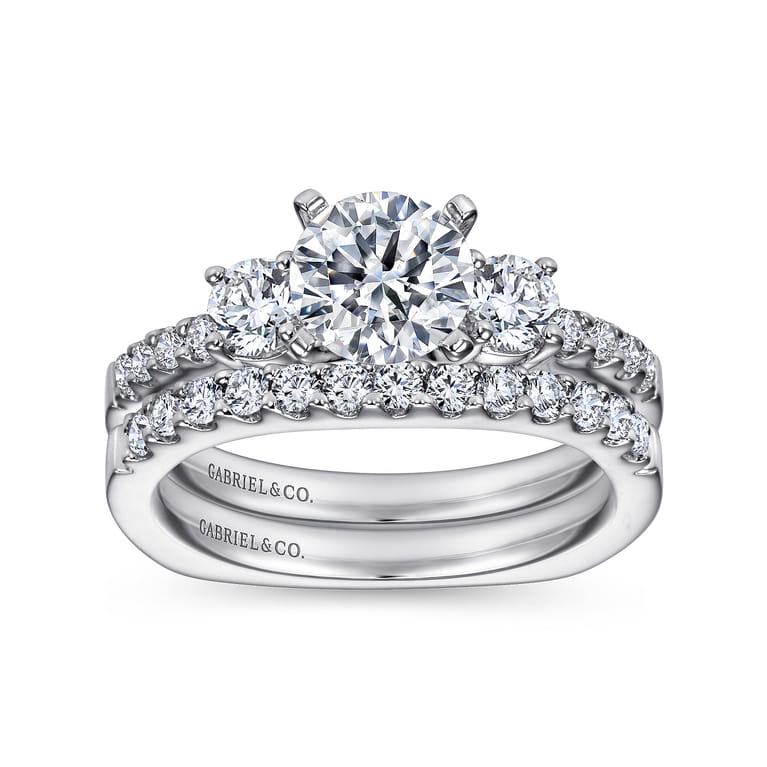 14K White Gold Matching Wedding Band - 0.3 ct - Shot 4