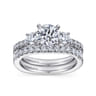 14K White Gold Matching Wedding Band - 0.3 ct