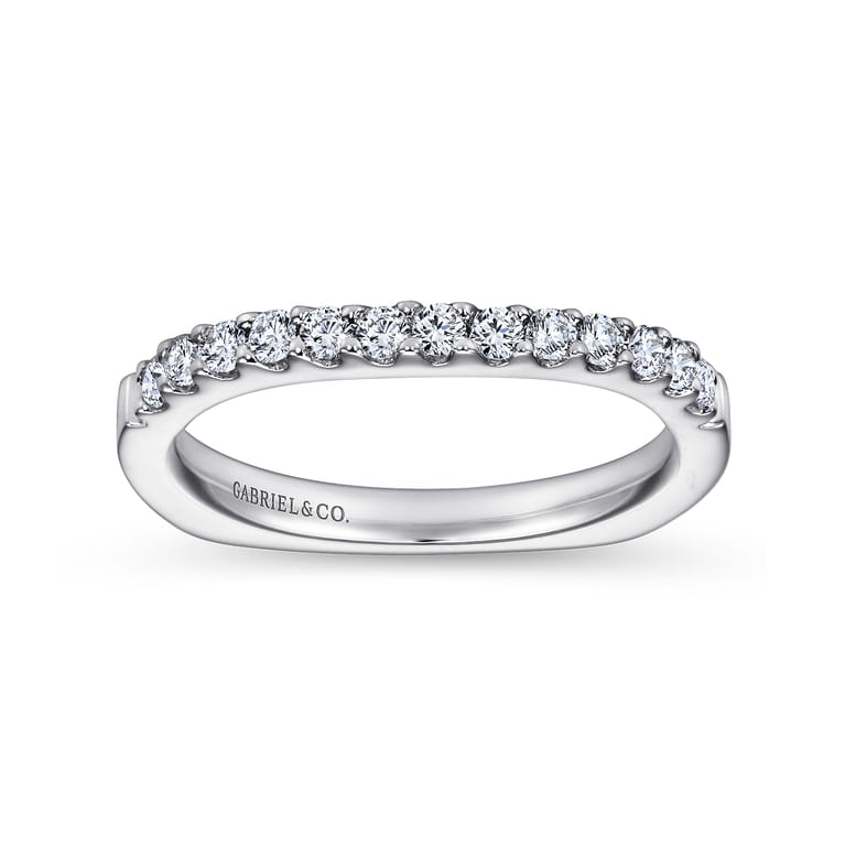 14K White Gold Matching Wedding Band - 0.3 ct - Shot 5