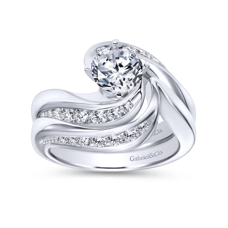 14K White Gold  Matching Wedding Band - 0.18 ct - Shot 4
