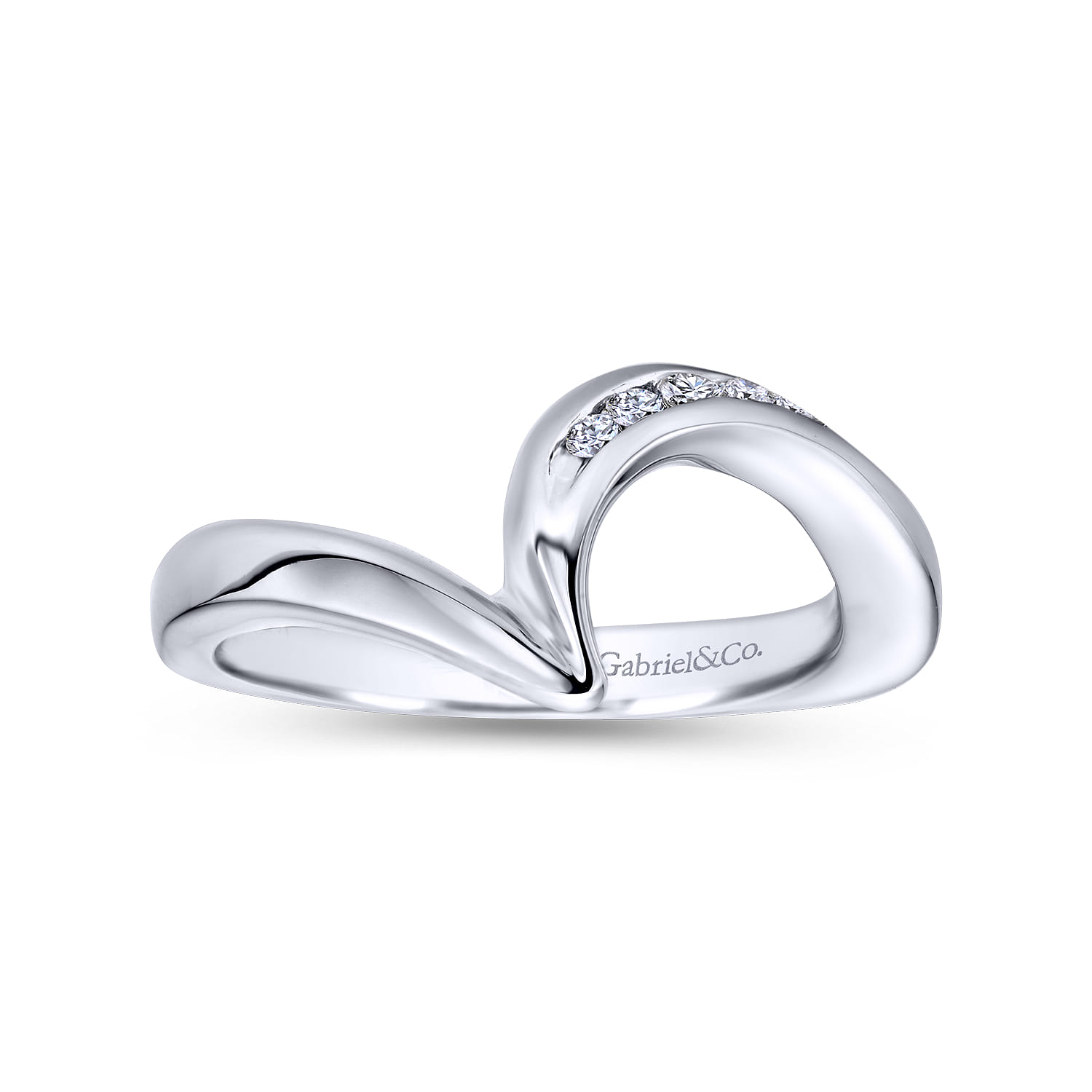 14K White Gold  Matching Wedding Band - 0.18 ct - Shot 5