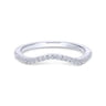 14K White Gold Matching Wedding Band - 0.12 ct