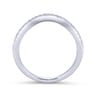 14K White Gold Matching Wedding Band - 0.12 ct