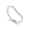 14K White Gold Matching Wedding Band - 0.12 ct