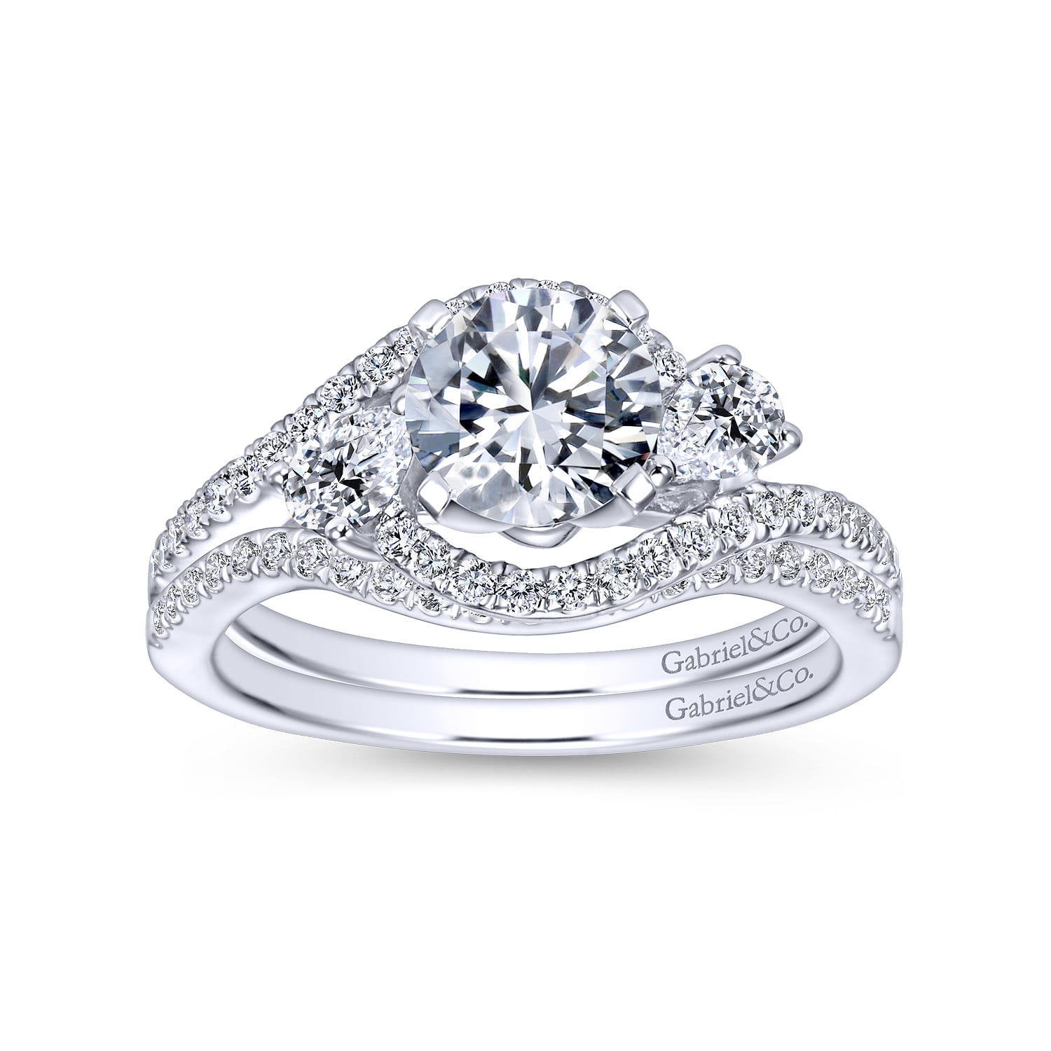 14K White Gold Matching Wedding Band - 0.12 ct - Shot 4