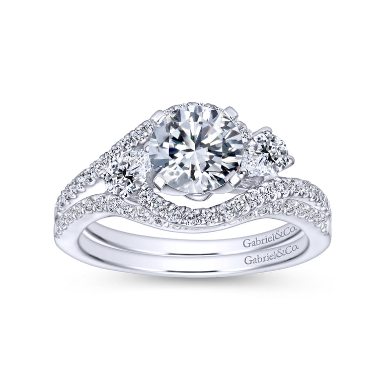 14K White Gold Matching Wedding Band - 0.12 ct - Shot 4