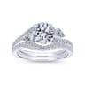 14K White Gold Matching Wedding Band - 0.12 ct
