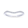 14K White Gold Matching Wedding Band - 0.12 ct