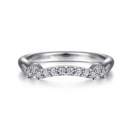 14K White Gold Matching Wedding Band