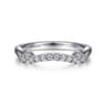 14K White Gold Matching Wedding Band - 0.17 ct