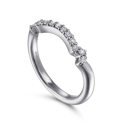14K White Gold Matching Wedding Band