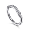 14K White Gold Matching Wedding Band - 0.17 ct