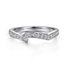 14K White Gold Matching Wedding Band - 0.18 ct