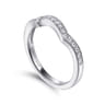 14K White Gold Matching Wedding Band - 0.18 ct