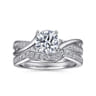 14K White Gold Matching Wedding Band - 0.18 ct