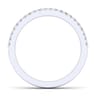 14K White Gold Matching Wedding Band - 0.18 ct