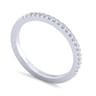 14K White Gold Matching Wedding Band - 0.18 ct